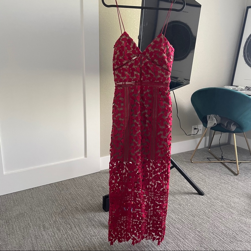 Self-portrait red dress